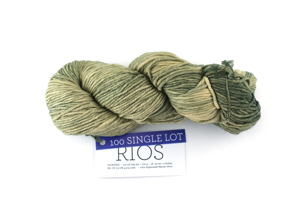 malabrigo Rios sample sale, straw green, Merino Wool Worsted Weight Knitting Yarn, single lot sale
