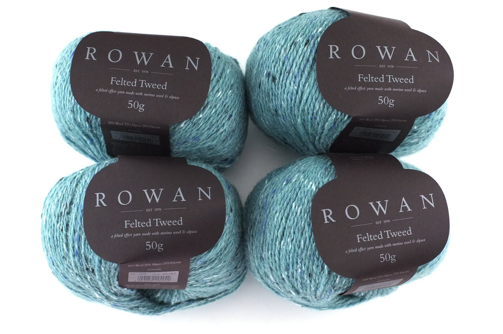Rowan Felted Tweed Eden 209, light blue-green, merino, alpaca, viscose knitting yarn