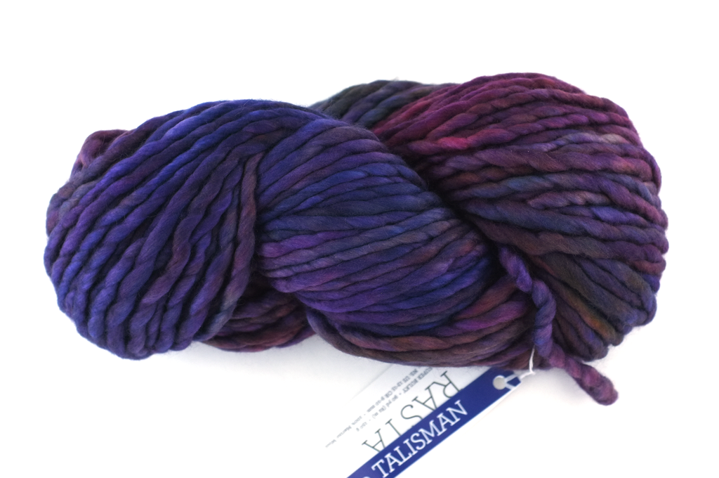 Malabrigo Rasta in color Talisman, Super Bulky Merino Wool Knitting Yarn, purples, reds, #249