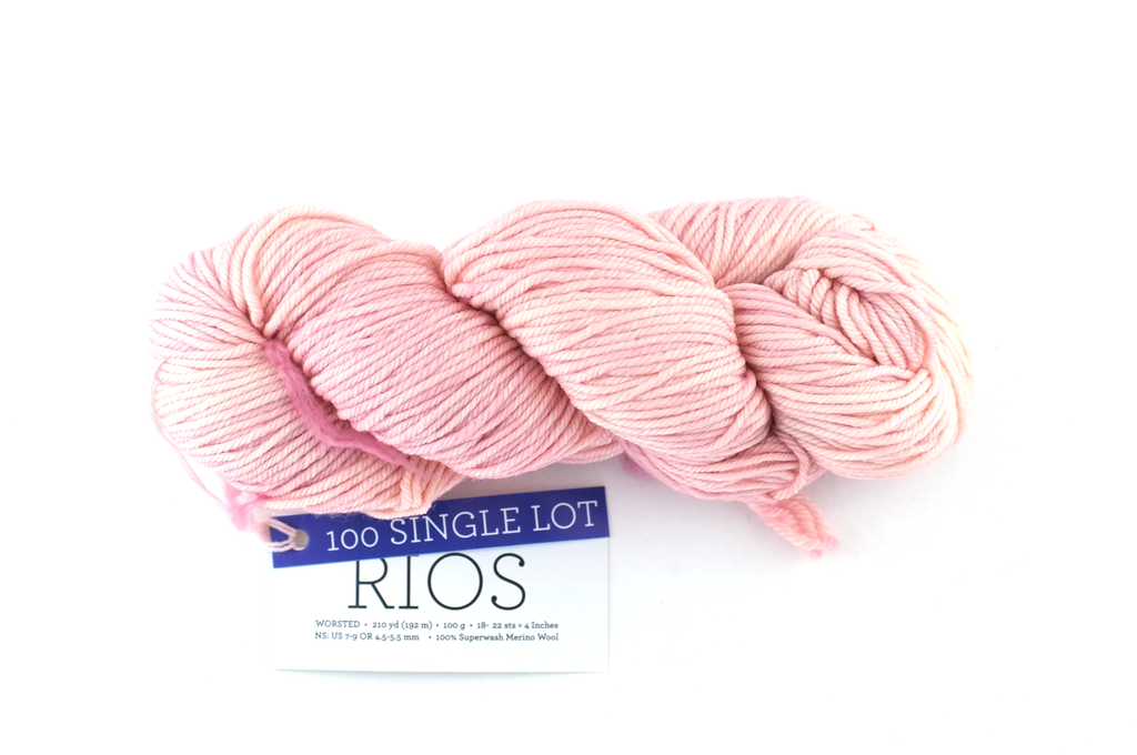 Malabrigo Rios sample sale, ballet pink, Merino Wool Worsted Weight Knitting Yarn, single lot sale