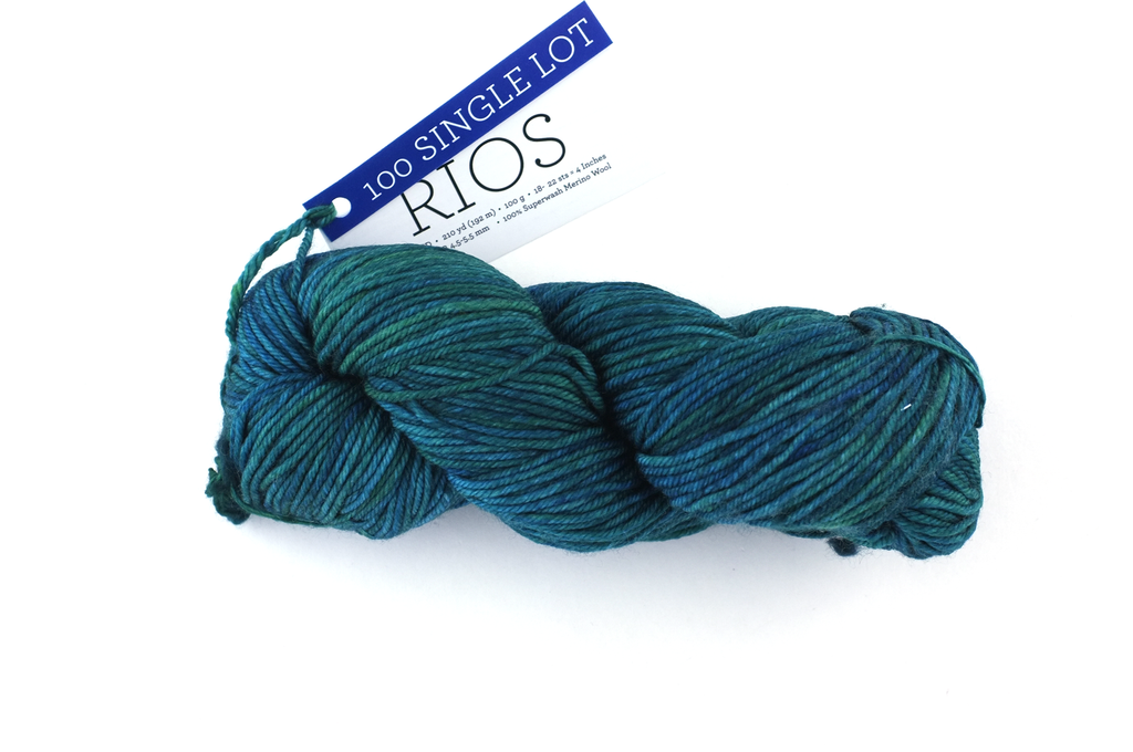 Malabrigo Rios sample sale, mallard green, Merino Wool Worsted Weight Knitting Yarn, single lot sale