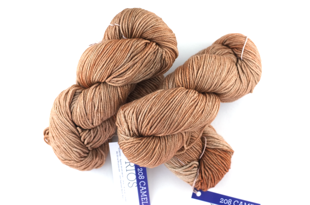 Malabrigo Rios in color Camel, Merino Wool Worsted Weight Knitting Yarn, camel tan shades, #208 from Purple Sage Yarns