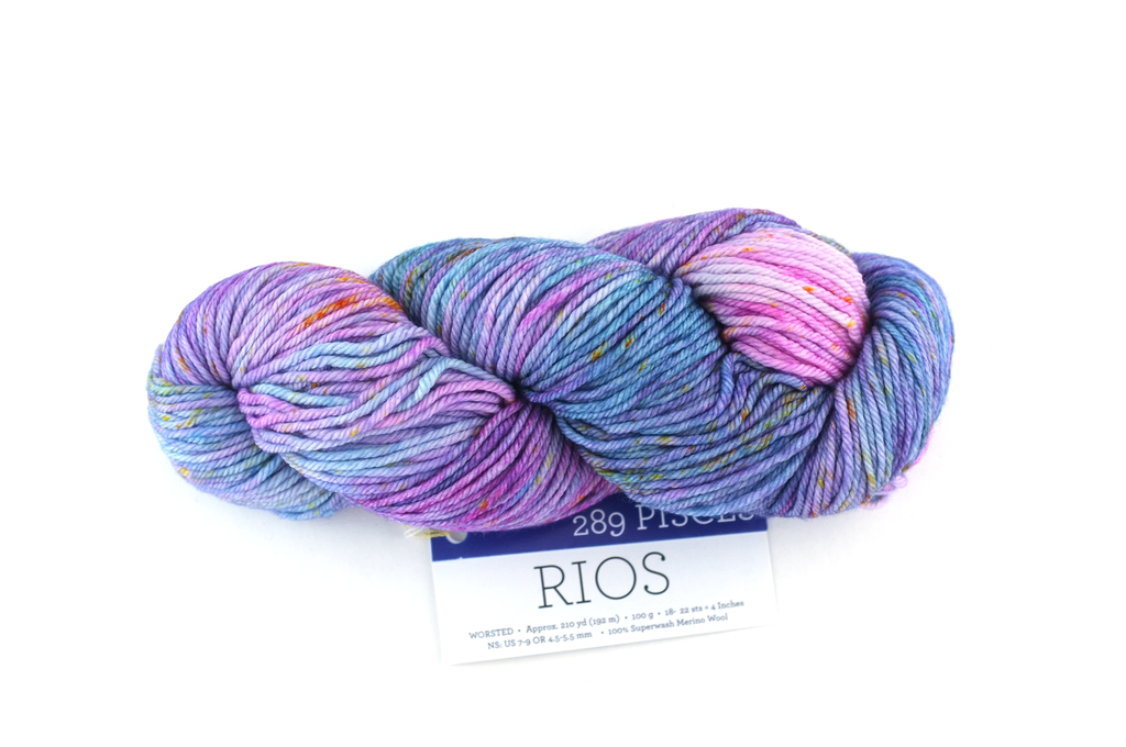 Malabrigo Rios in color Pisces, Merino Wool Worsted Weight Superwash Knitting Yarn, lupine purple, periwinkle, #289