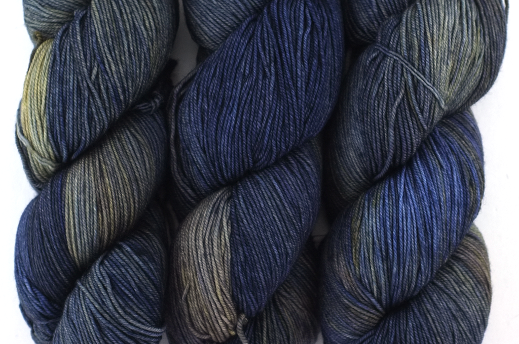 Malabrigo Sock in color Playa, Fingering Weight Merino Wool Knitting Yarn, grays and blues, #871