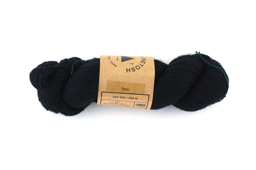 Tosh Merino Light, Onyx, solid black, superwash fingering yarn