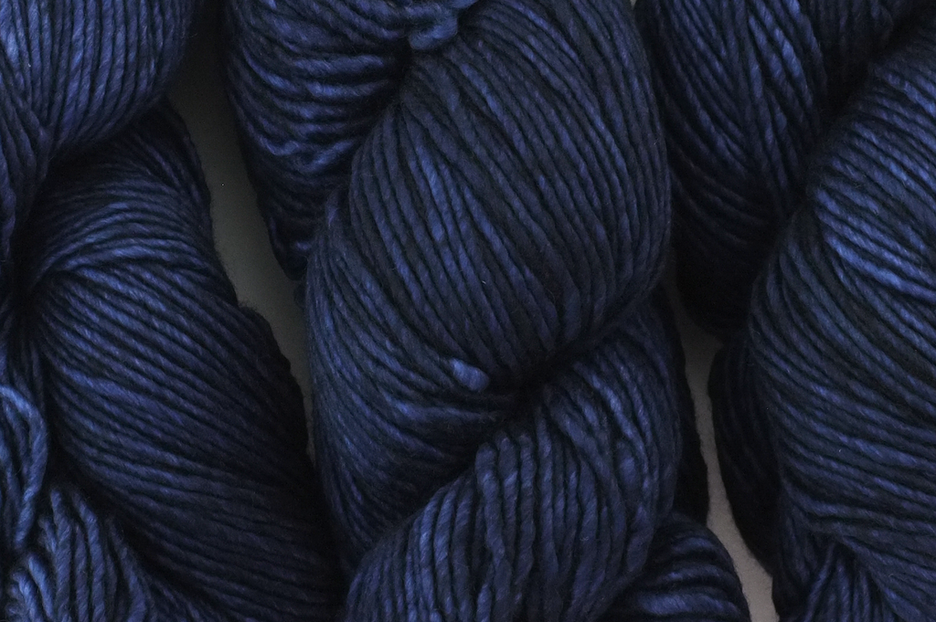 Malabrigo Worsted in color Paris Night, #052, Merino Wool Aran Weight Knitting Yarn, dark blue - Purple Sage Yarns