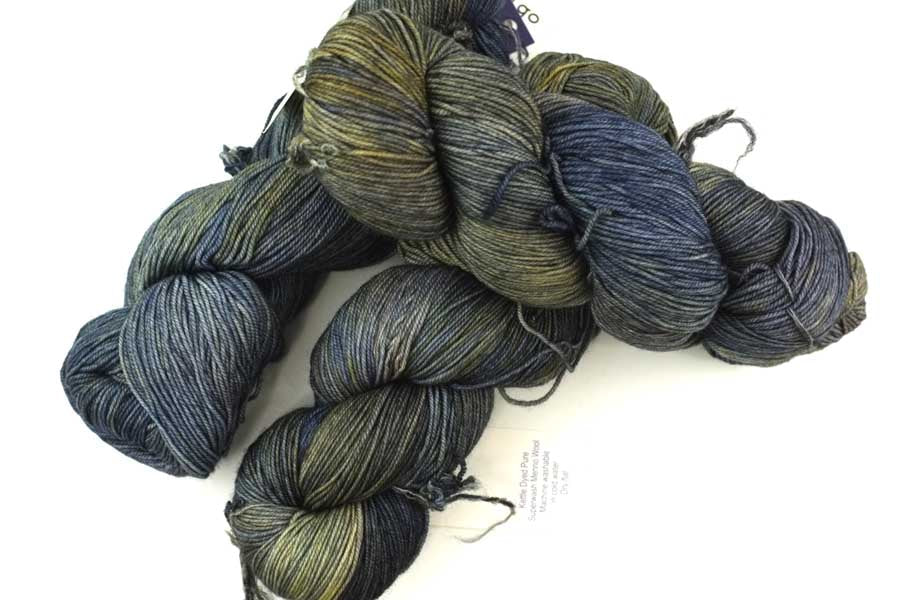 Malabrigo Sock in color Playa, Fingering Weight Merino Wool Knitting Yarn, grays and blues, #871 - Purple Sage Yarns