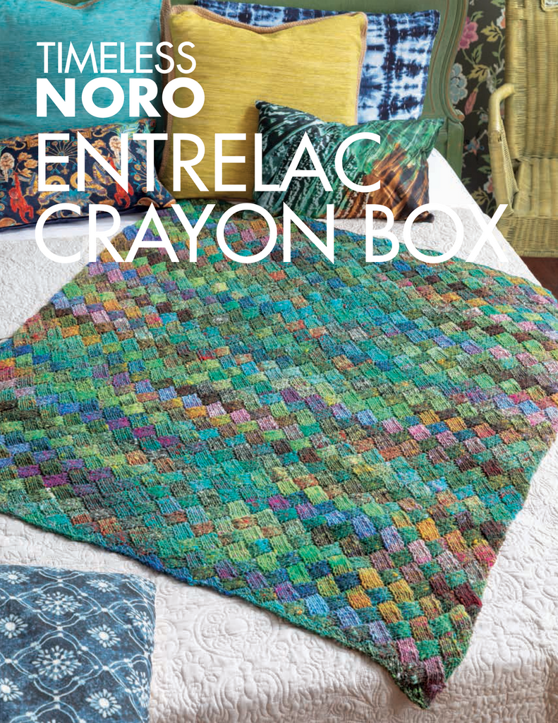 Ito Entrelac Crayon box blanket, free digital knitting pattern download