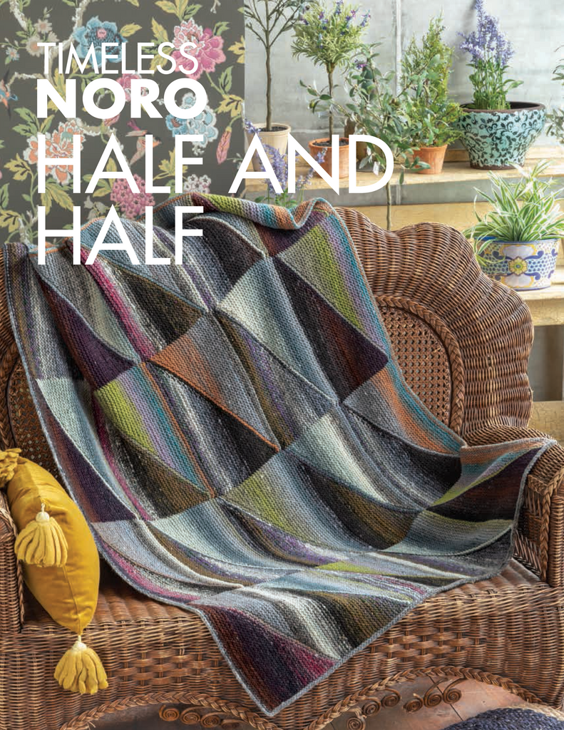 Kureyon Half and Half blanket, free digital knitting pattern download
