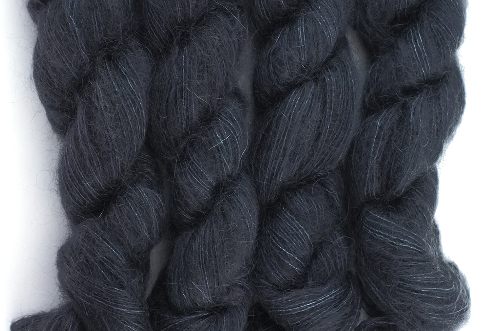 Billy Kid Silk, laceweight, Black Pearl 002, off-black, semi-solid, Dream in Color yarn