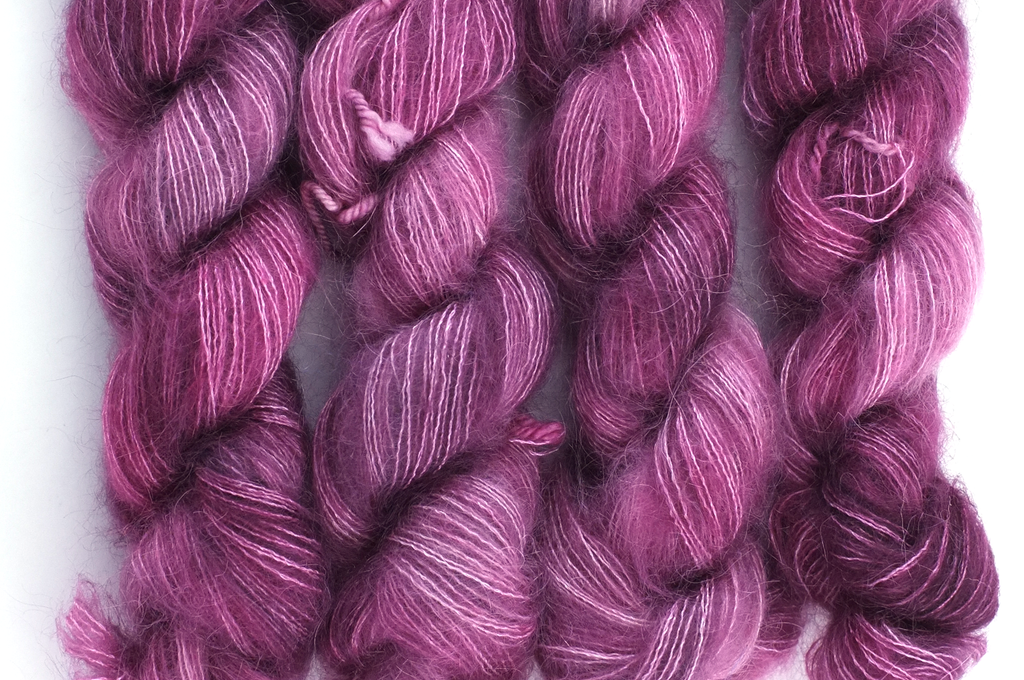 Billy Kid Silk, laceweight, Shy 733, deep pinks, Dream in Color yarn