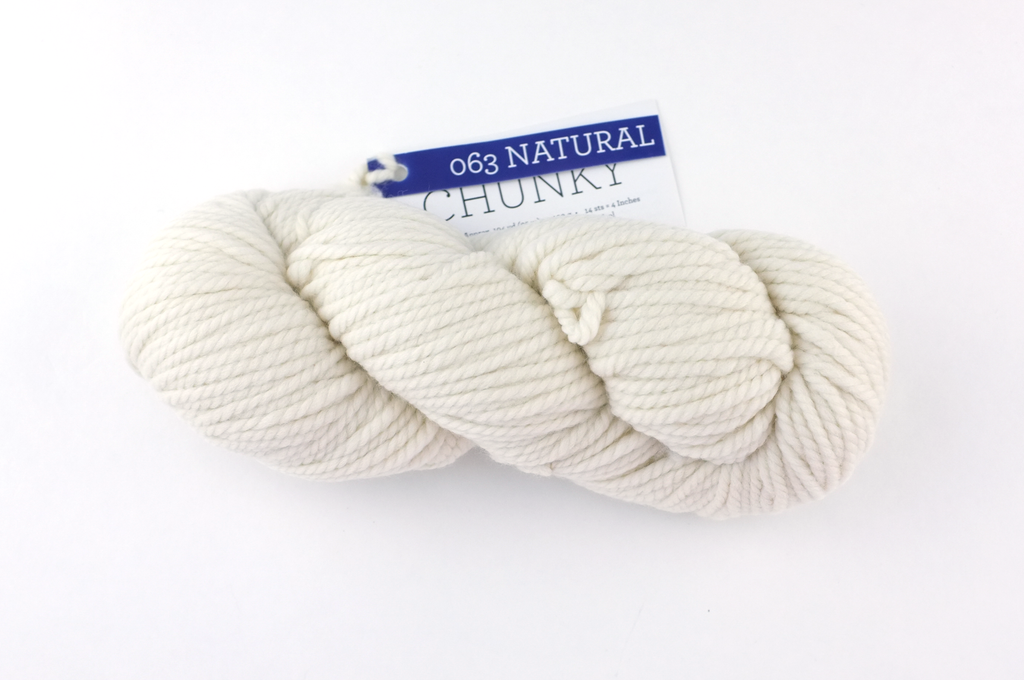 Malabrigo Chunky in color Natural, Bulky Weight Merino Wool Knitting Yarn, off white, #063 - Purple Sage Yarns