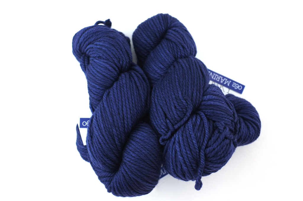Malabrigo Chunky in color Marine, Bulky Weight Merino Wool Knitting Yarn, deep navy blue, #062 - Purple Sage Yarns