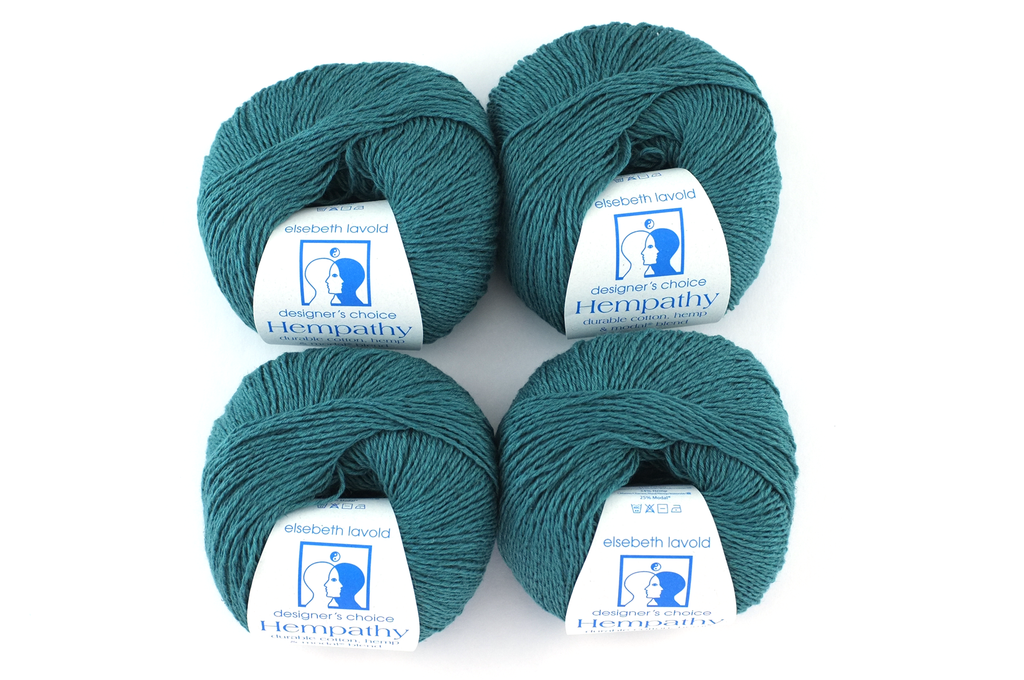 Hempathy no 028, Blue Pine Green, hemp, cotton, modal, linen-like DK weight knitting yarn