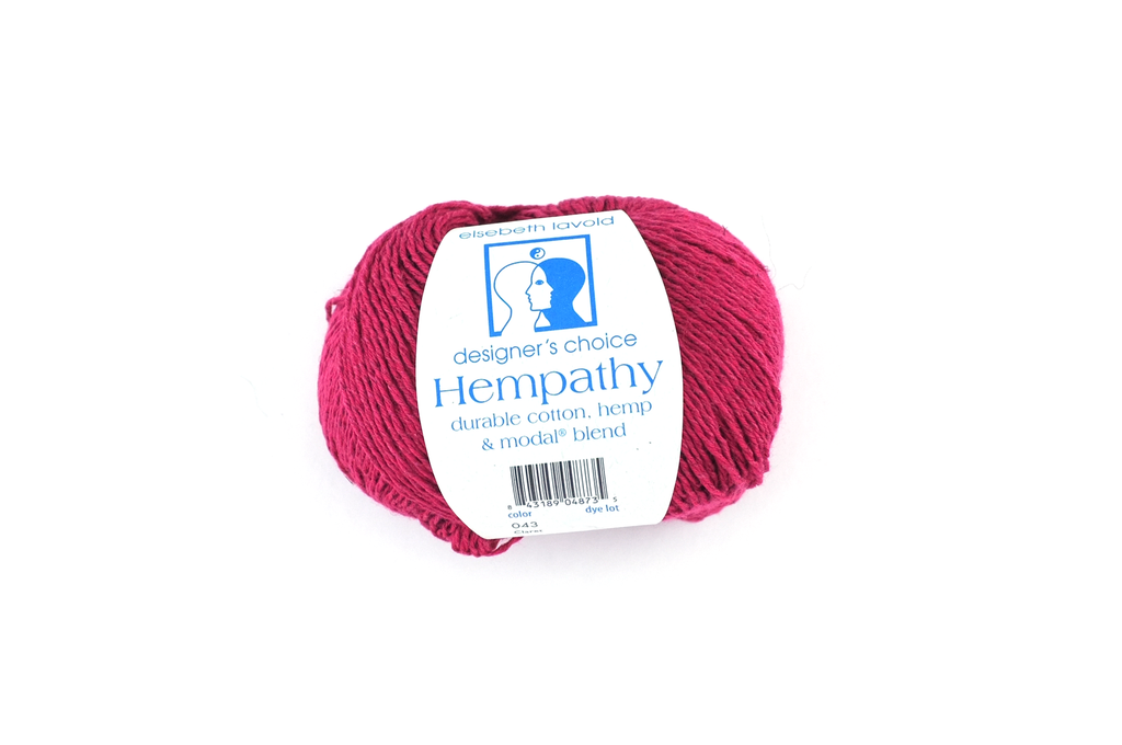Hempathy no 043, Claret, hemp, cotton, modal, linen-like DK weight knitting yarn, red