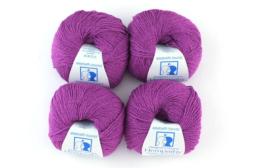 Hempathy no 058, Red Violet, hemp, cotton, modal, linen-like DK weight knitting yarn