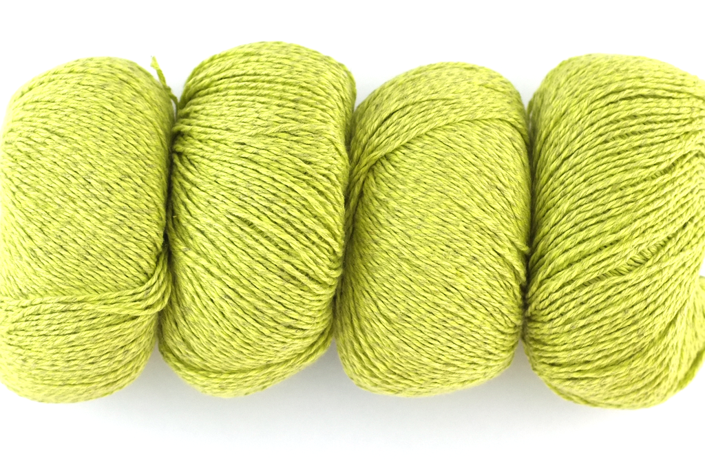 Hempathy no 065, Bright Lime Green, hemp yarn, linen-like DK weight knitting yarn