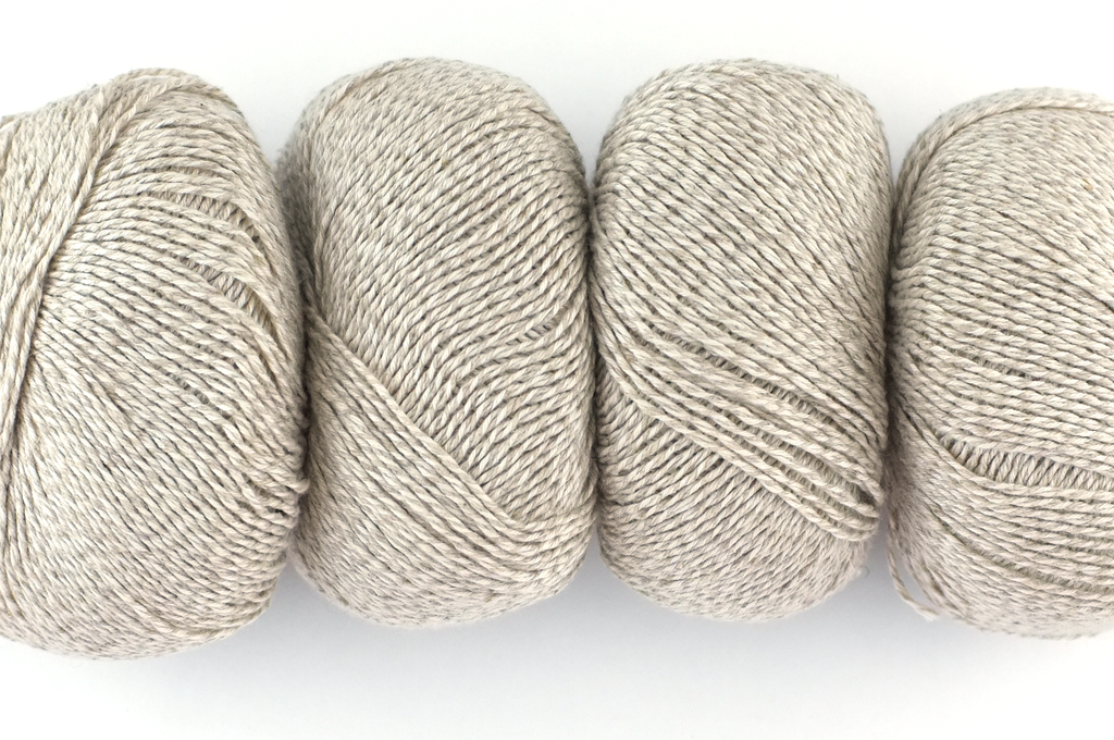 Hempathy no 100, Old Ivory, hemp, cotton, modal, beige heather, linen-like DK weight knitting yarn
