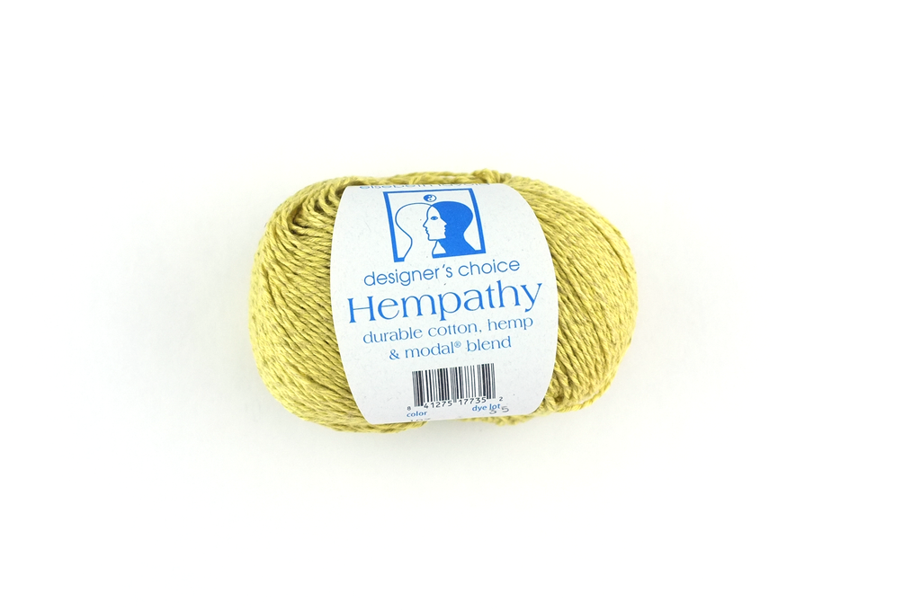 Hempathy no 107, Flax, hemp yarn, linen-like DK weight knitting yarn in straw yellow