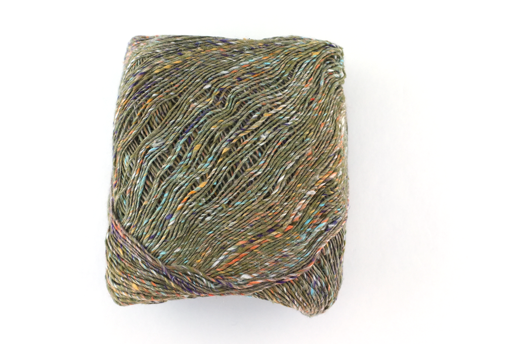 Noro Kakigori, cotton and silk sport/DK weight yarn, olive tan tweed, jumbo skeins, col 32
