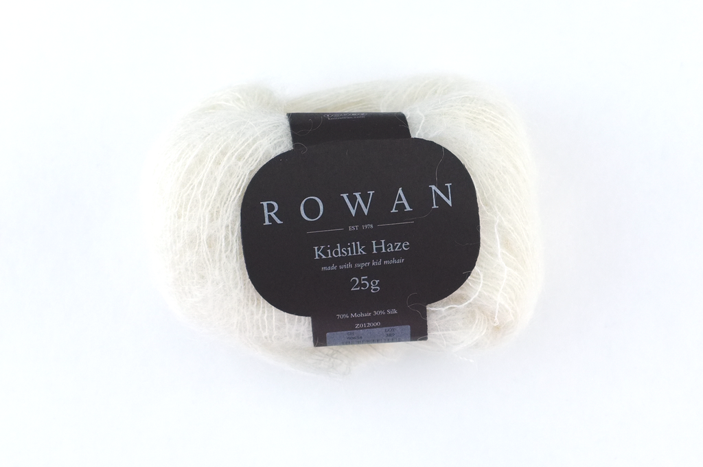 Rowan Kidsilk Haze, Cream #634, neutral off-white, mohair/silk laceweight yarn - Purple Sage Yarns