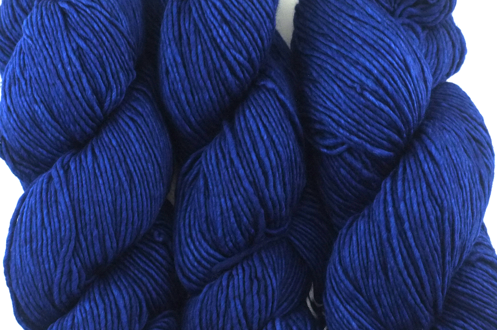 Malabrigo Worsted in color Buscando Azul, #186, Merino Wool Aran Weight Knitting Yarn, medium blue - Purple Sage Yarns