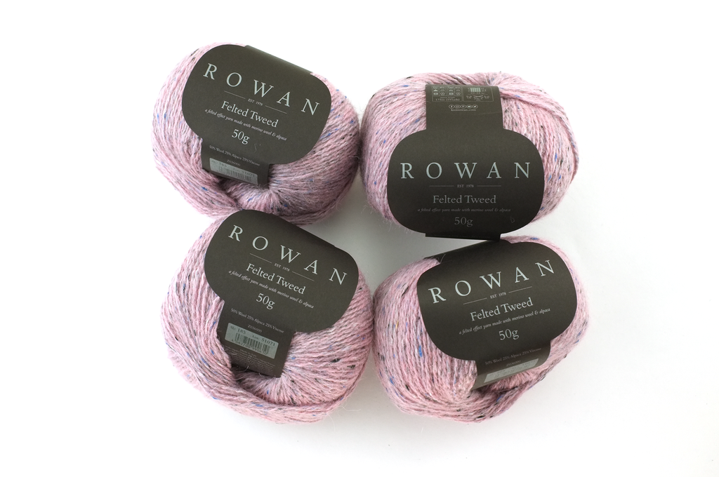 Rowan Felted Tweed Frozen 185, delicate baby pink, merino, alpaca, viscose knitting yarn