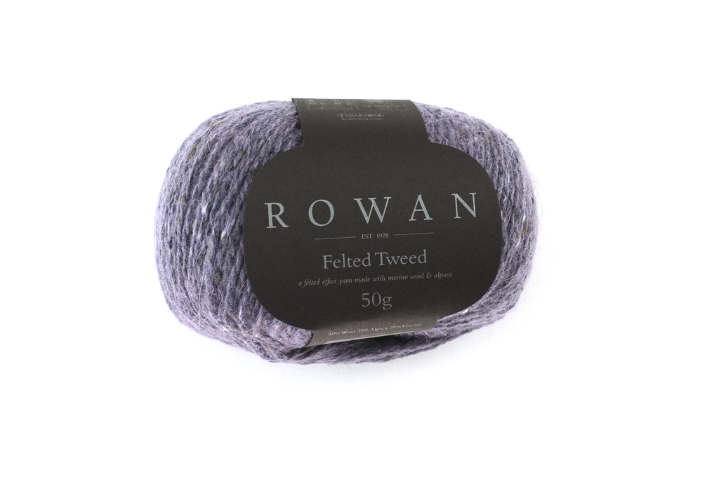 Rowan Felted Tweed Amethyst 192, true medium purple, merino, alpaca, viscose knitting yarn