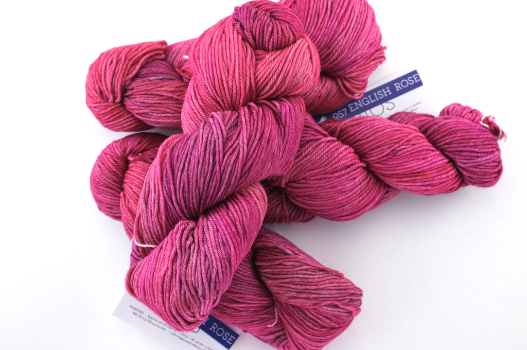 Malabrigo Rios in color English Rose, merino wool worsted weight knitting yarn, fabulous pinks, #057 - Purple Sage Yarns