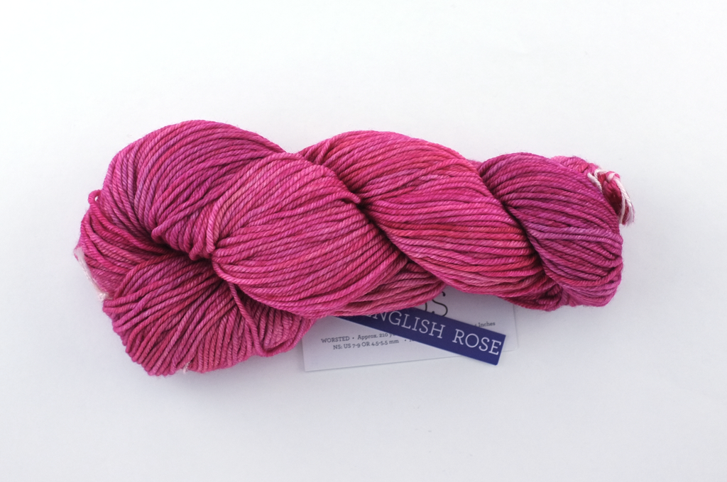 Malabrigo Rios in color English Rose, merino wool worsted weight knitting yarn, fabulous pinks, #057 - Purple Sage Yarns