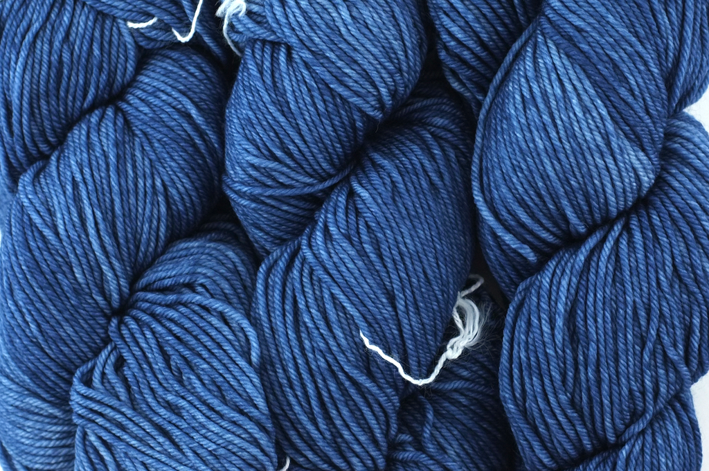 Malabrigo Rios in color Denim, Worsted Weight Superwash Merino Wool Knitting Yarn, worn jeans blue, #209 - Purple Sage Yarns