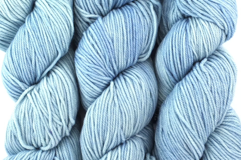 Malabrigo Rios in color Cosmos, Worsted Weight Superwash Merino Wool Knitting Yarn, light blues, #706 - Purple Sage Yarns