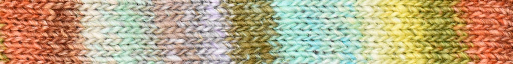 Noro Silk Garden Lite Color 2191, DK Weight, Silk Mohair Wool Knitting Yarn, lime, aqua, rust from Purple Sage Yarns