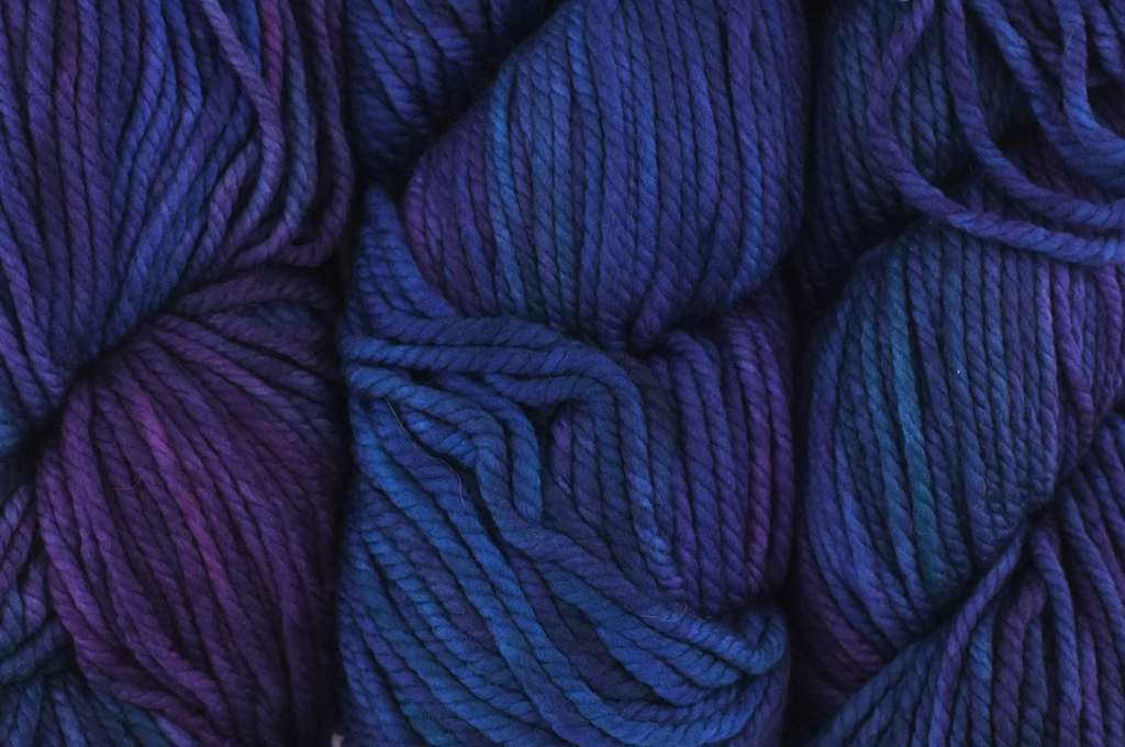 Malabrigo Chunky in color Whale's Road, Bulky Weight Merino Wool Knitting Yarn, dark blues, purples, #247