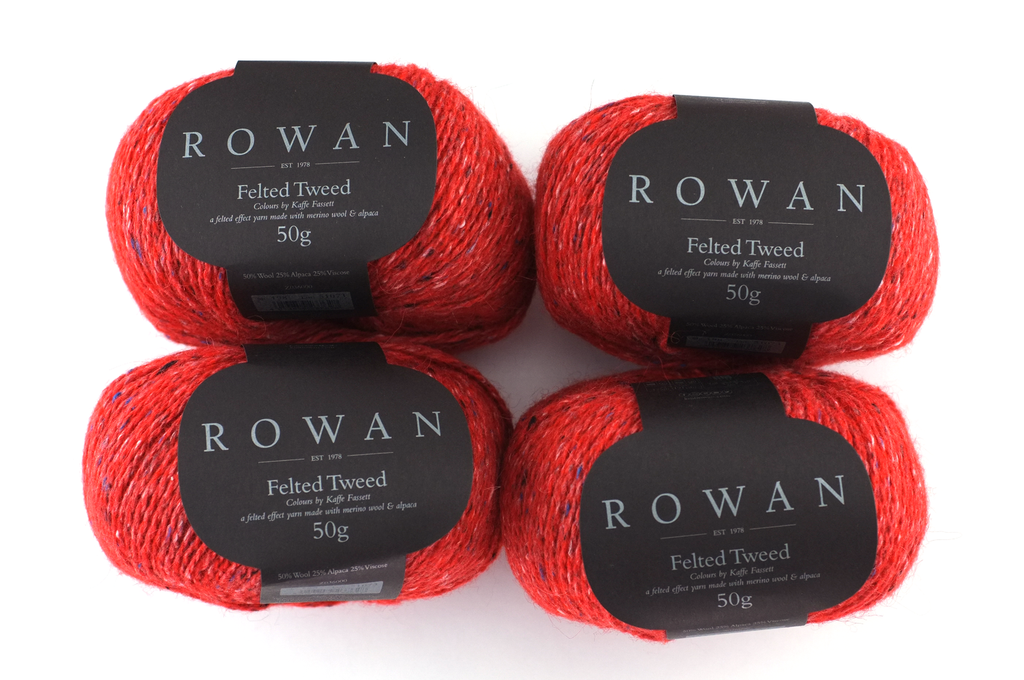 Rowan Felted Tweed Zinnia 198, bright orange, merino, alpaca, viscose knitting yarn from Purple Sage Yarns