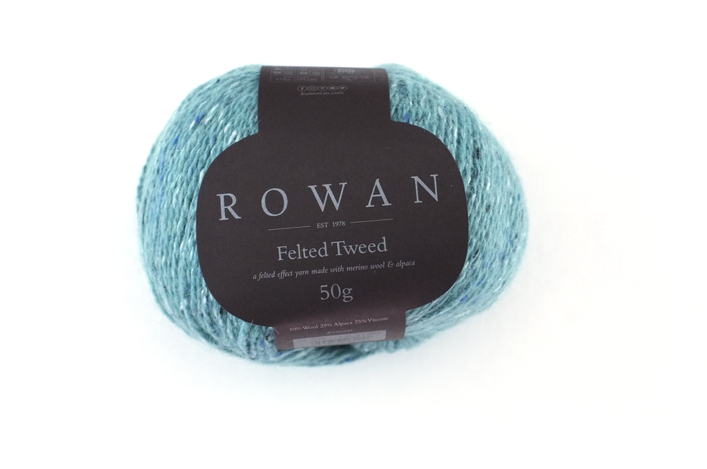 Rowan Felted Tweed Eden 209, light blue-green, merino, alpaca, viscose knitting yarn from Purple Sage Yarns