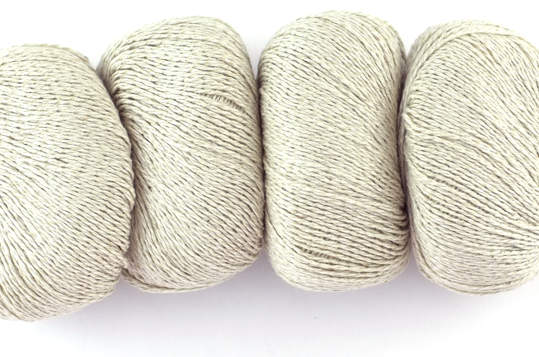 Hempathy no 004, White Beach, hemp, cotton, modal, beige heather, linen-like DK weight knitting yarn