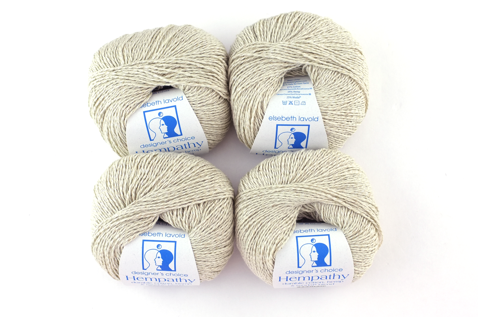 Hempathy no 004, White Beach, hemp, cotton, modal, beige heather, linen-like DK weight knitting yarn