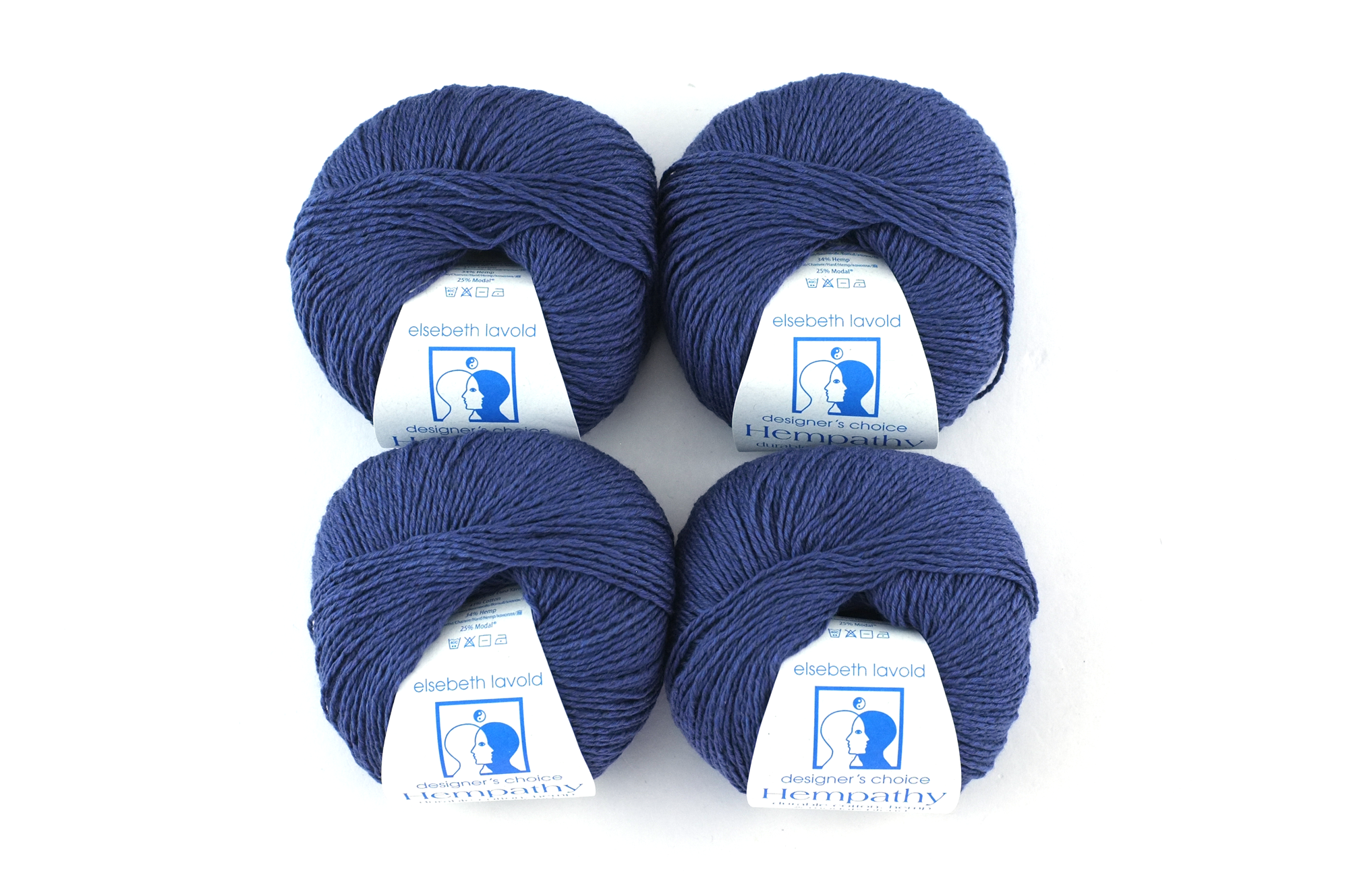 Hempathy no 041, Hazy Blue, hemp, cotton, modal, linen-like DK weight knitting yarn, blue.