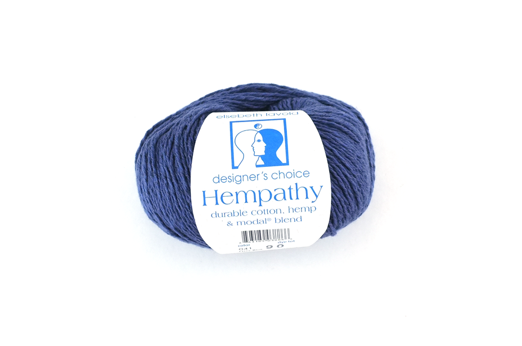 Hempathy no 041, Hazy Blue, hemp, cotton, modal, linen-like DK weight knitting yarn, blue.