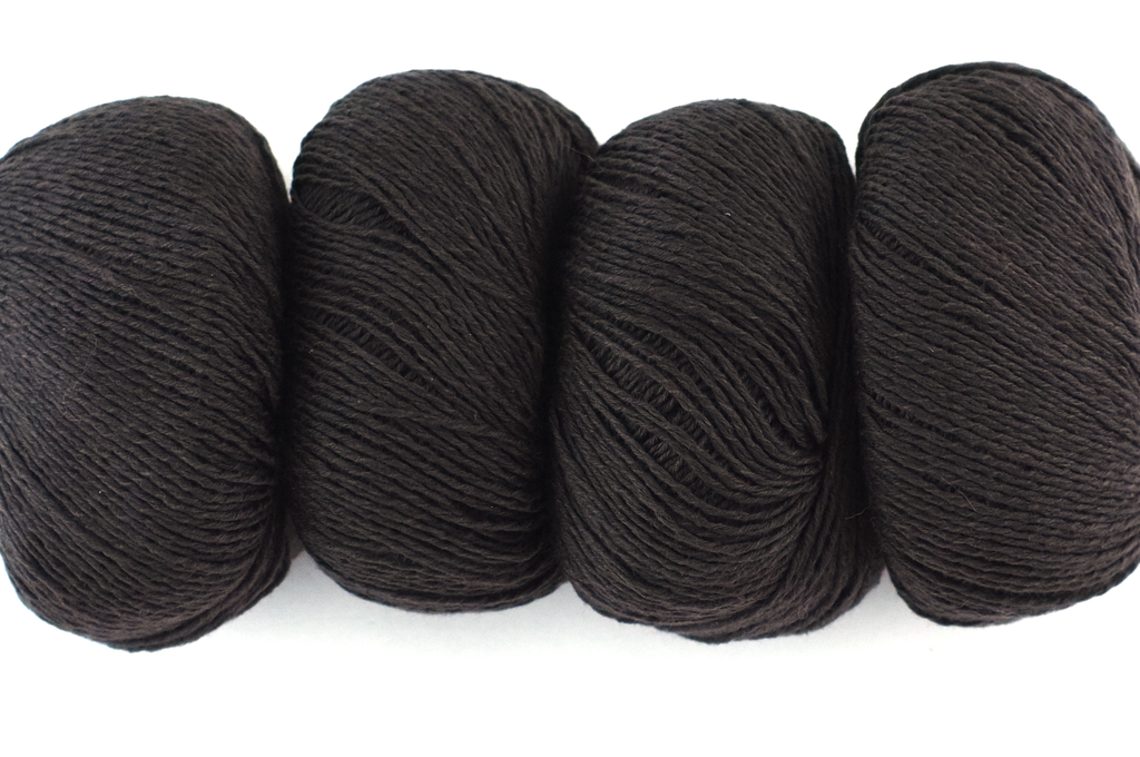 Hempathy no 113 Obsidian, hemp, cotton, DK weight knitting yarn, solid black