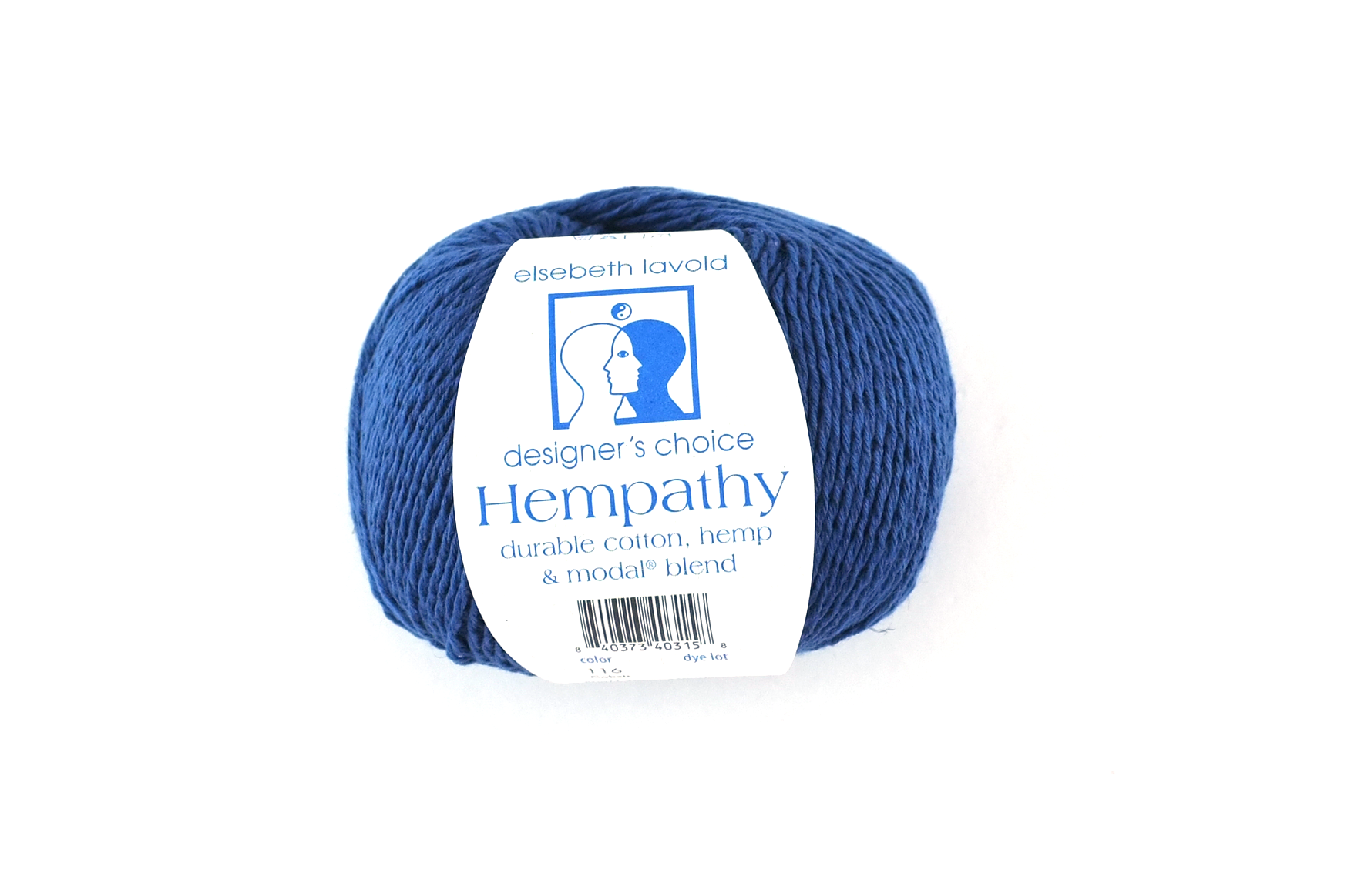 Hempathy no 116 Cobalt, hemp, cotton, DK weight knitting yarn, cobalt blue