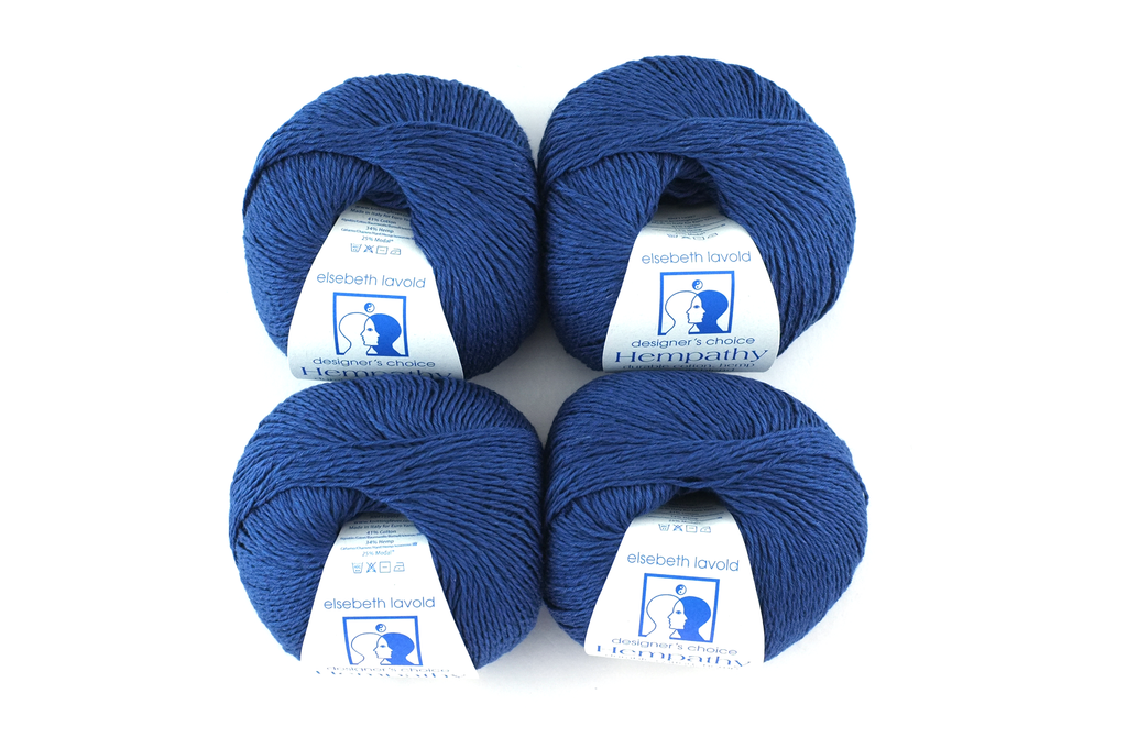 Hempathy no 116 Cobalt, hemp, cotton, DK weight knitting yarn, cobalt blue