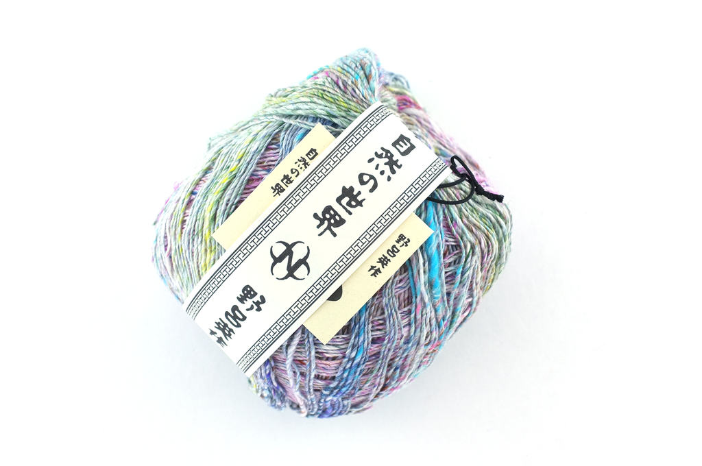 Noro Kompeito, cotton, silk yarn, sport/DK, Shiro 01 cooler tones tweed
