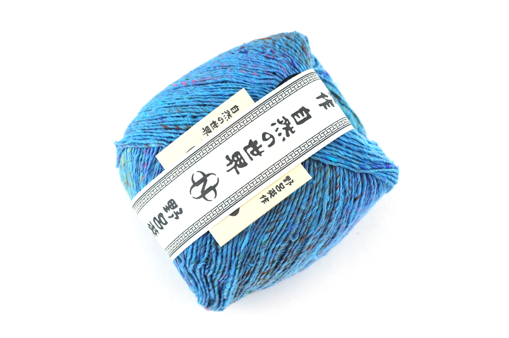 Noro Kompeito, cotton, silk yarn, sport/DK, Matsue 08 tweed on soft blue