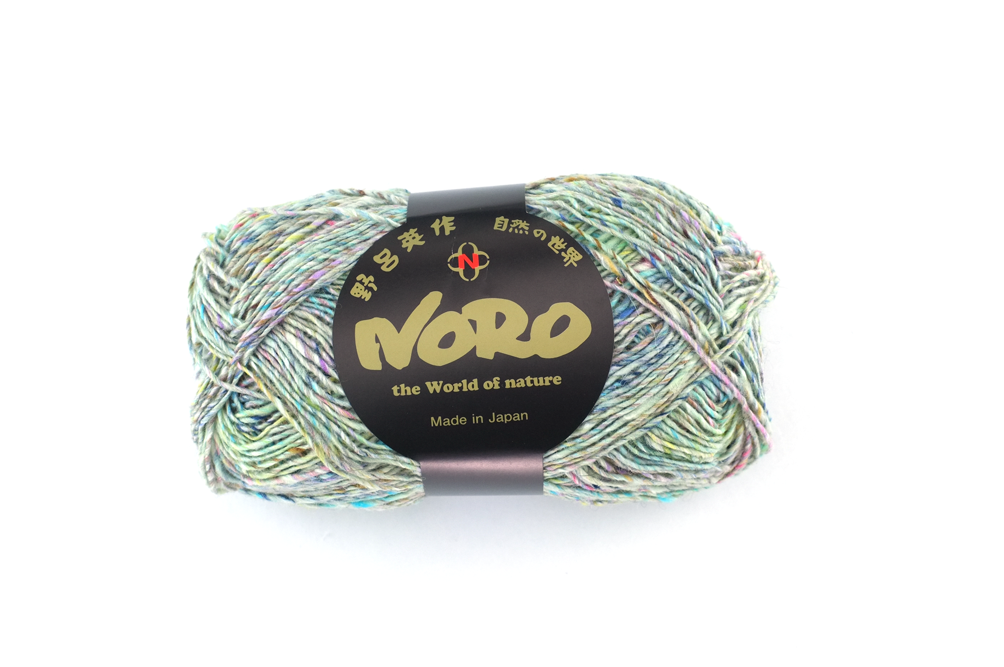 Noro Silk Garden Sock Solo Color TW16, wool silk mohair sport weight knitting yarn, pastel tweed on sage