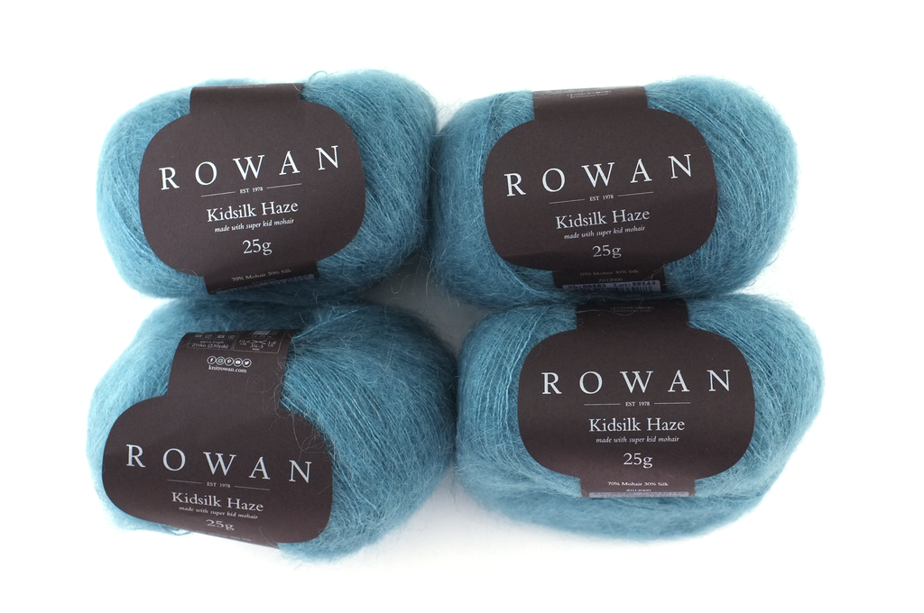 Rowan Kidsilk Haze, Trance #582, muted teal, mohair/silk laceweight yarn
