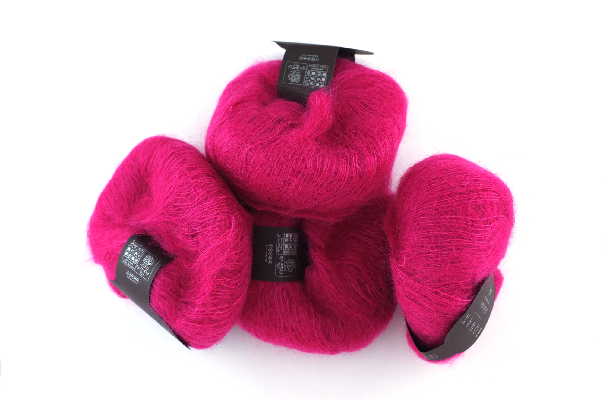 Rowan Kidsilk Haze, Candy Girl #606, hot pink, mohair/silk laceweight yarn