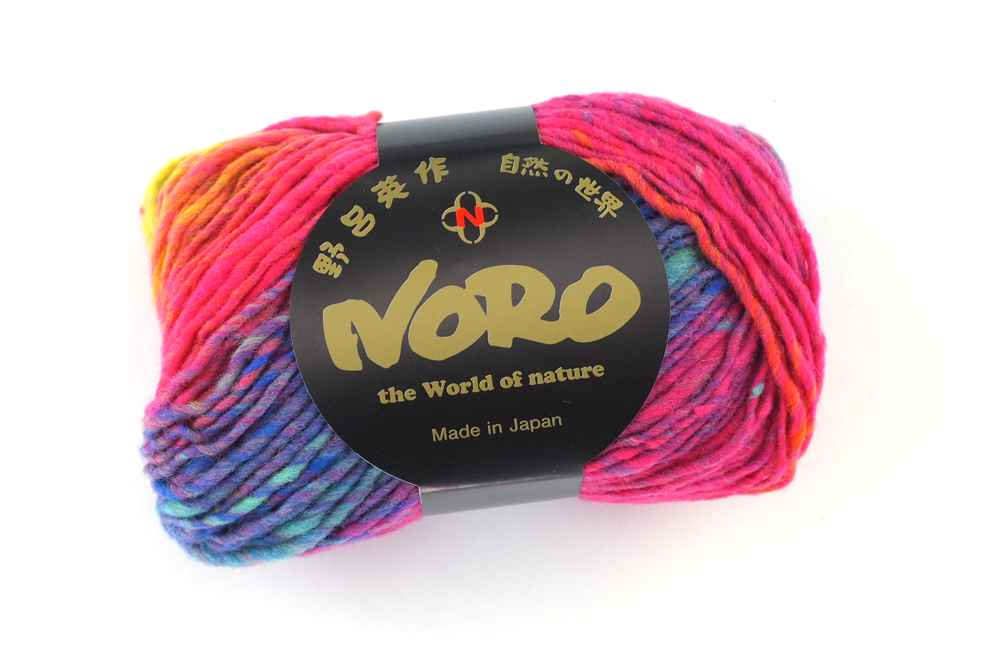 Noro Kureyon Color 102, Worsted Weight 100% Wool Knitting Yarn, red, yellow, pink