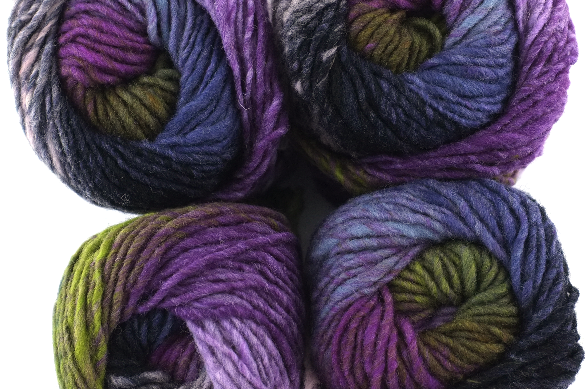 Noro Kureyon Color 188, Worsted Weight 100% Wool Knitting Yarn, purple, navy, moss